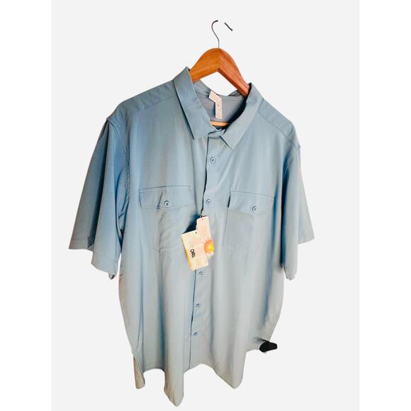 CORE365 Men’s Columbia Blue Short Sleeve UV Protection Shirt XL NWT - Picture 10 of 16
